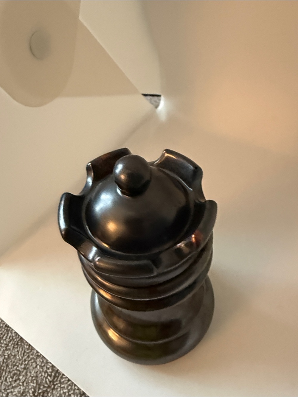 Decorative Black Resin Chess Rook -(Jar) - Picture 15 of 17